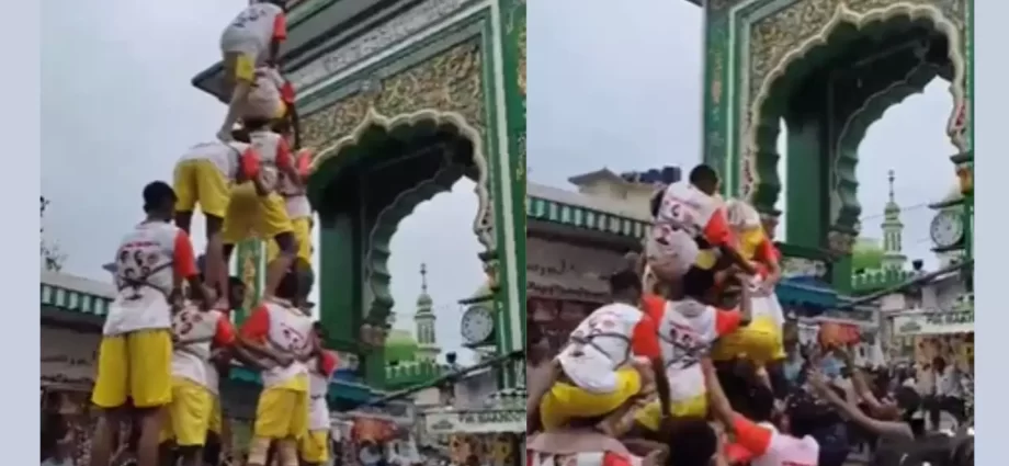 Makhdoom Shah Baba Dargah ahead of Dahi Handi competition